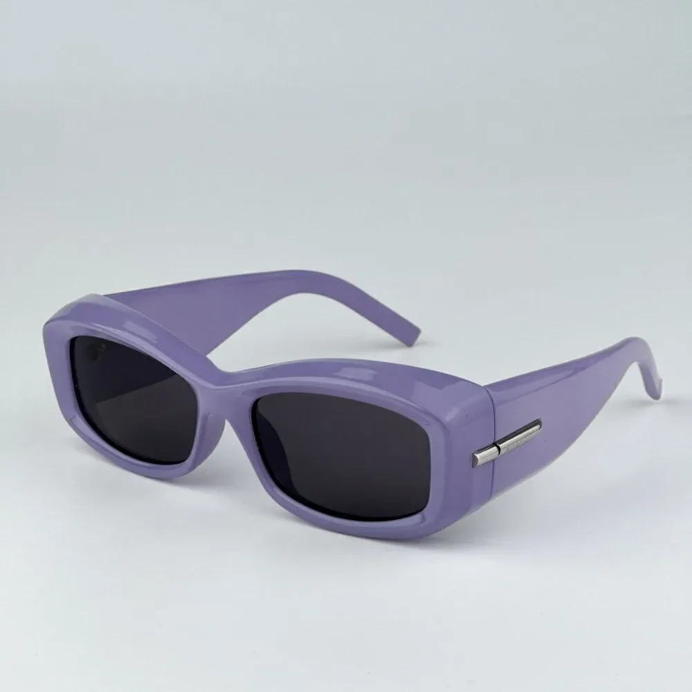 NEW Givenchy GV40044U 78A Shiny Lilac Smoke Gray Unisex Geometric Sunglases